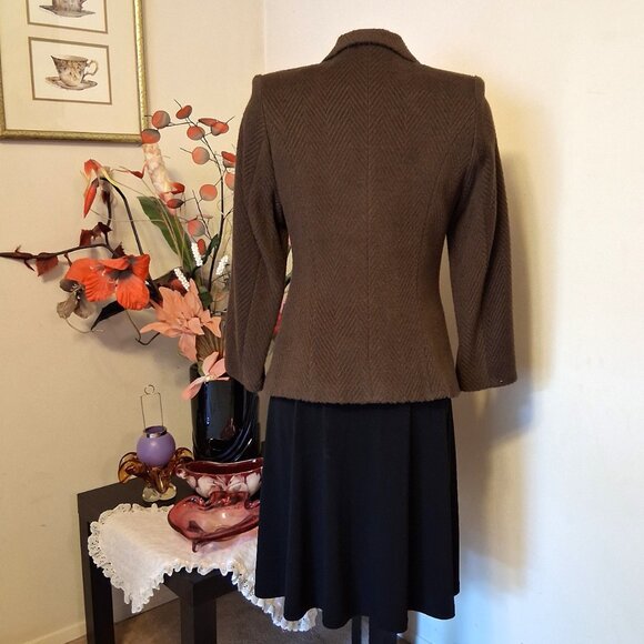 NWT Comfy Lined Brown Blazer Jacket Spring Fall Winter Jackets Tag Size M - Picture 6 of 12